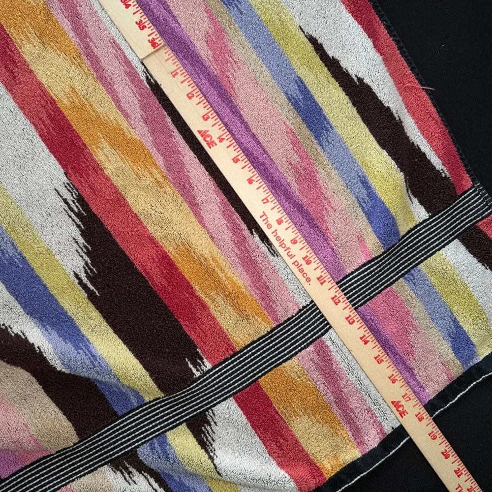Missoni Home Bath Towel 37x54 Multicolor Yari Ikat‎ Zigzag Cotton Design Italy